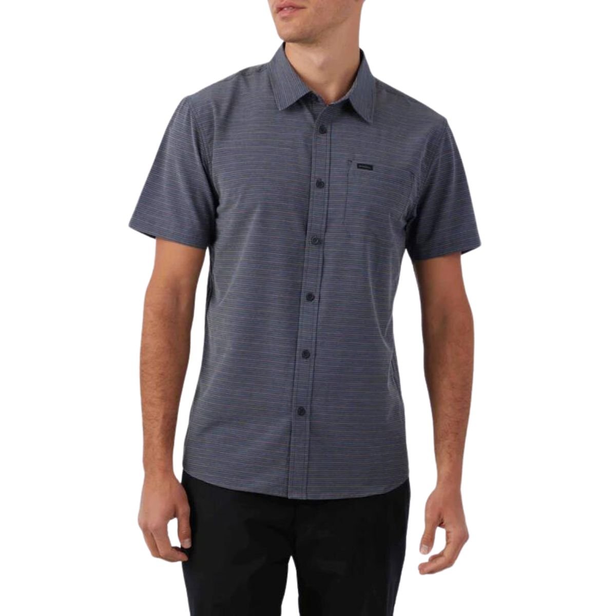 O'Neill TRVLR Traverse Stripe Shirt in Black - BoardCo