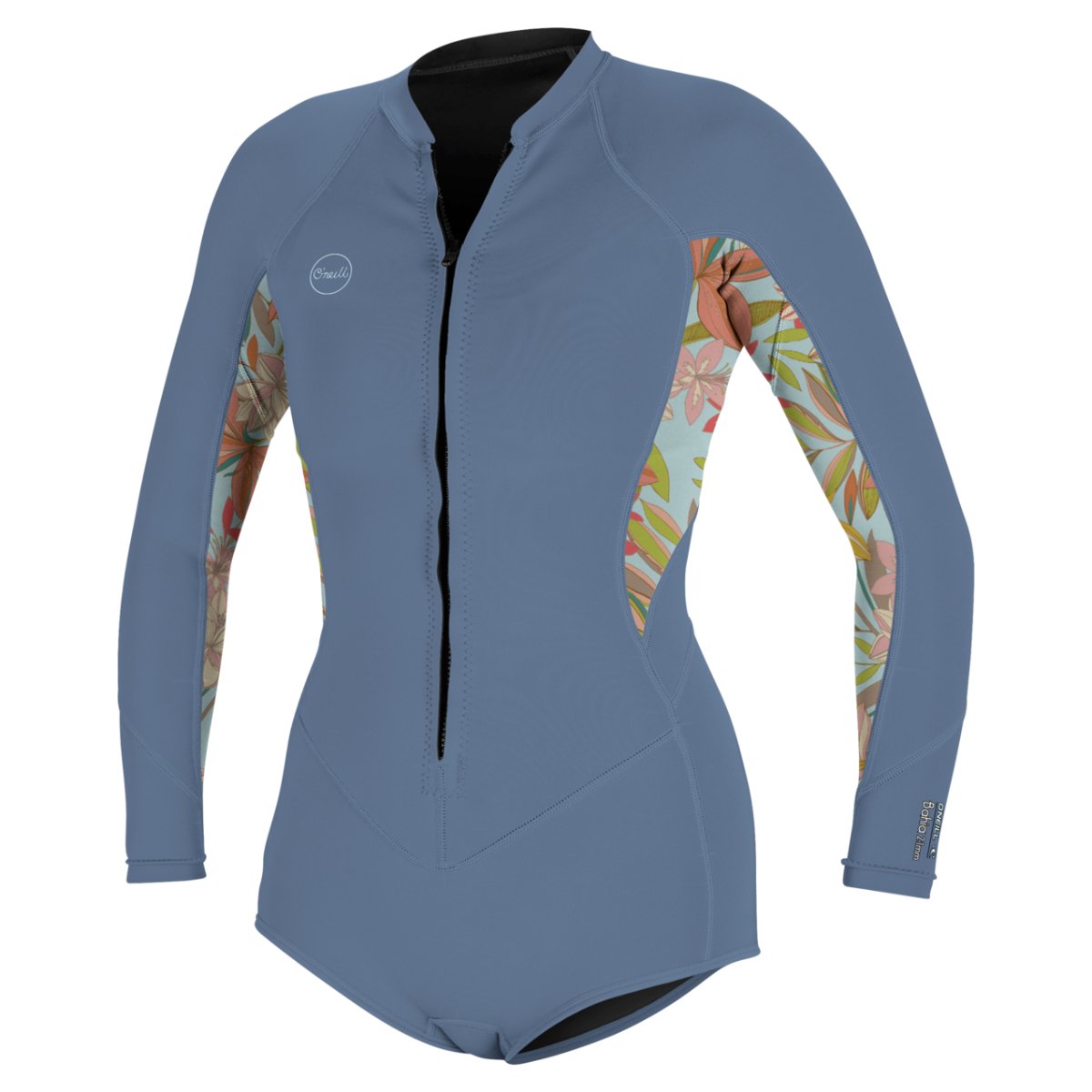 O'Neill Women's Bahia 2/1mm FZ Long Sleeve Surf Suit in Infinity Dahlia - BoardCo