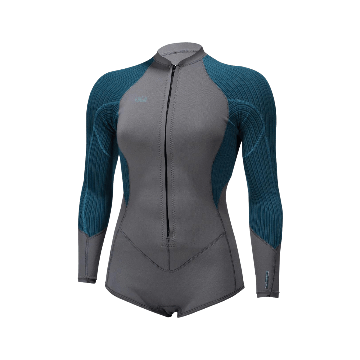 O'Neill Women's Blueprint FZ L/S Surf Suit in Graphite/Blue Haze - BoardCo