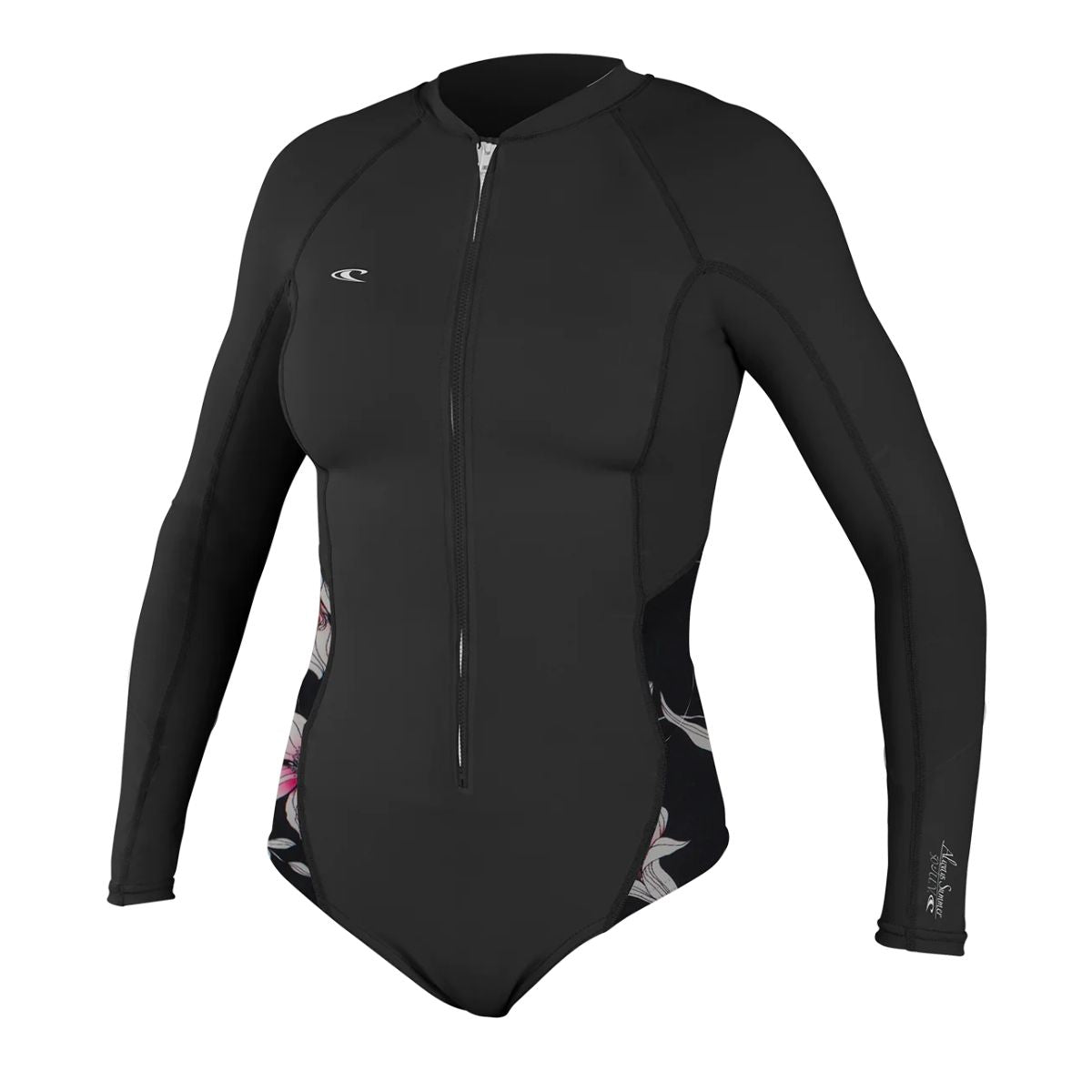 O'Neill Women's Prem L/S Surf Suit Blk/Blk/Albnyflr - BoardCo