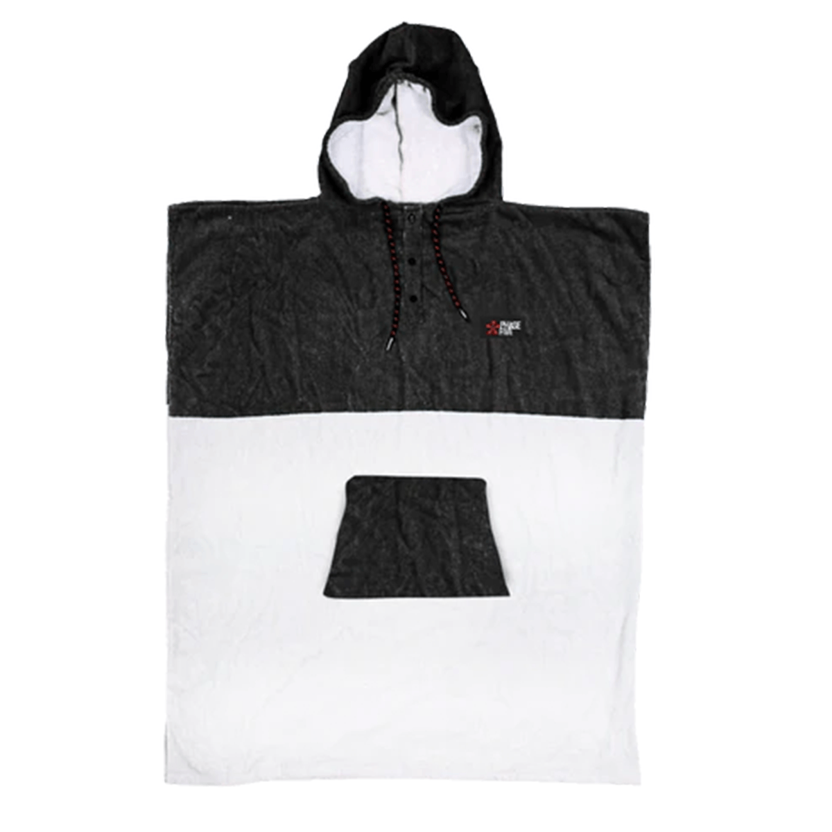 Phase 5 Hooded Towel in Black/White - BoardCo