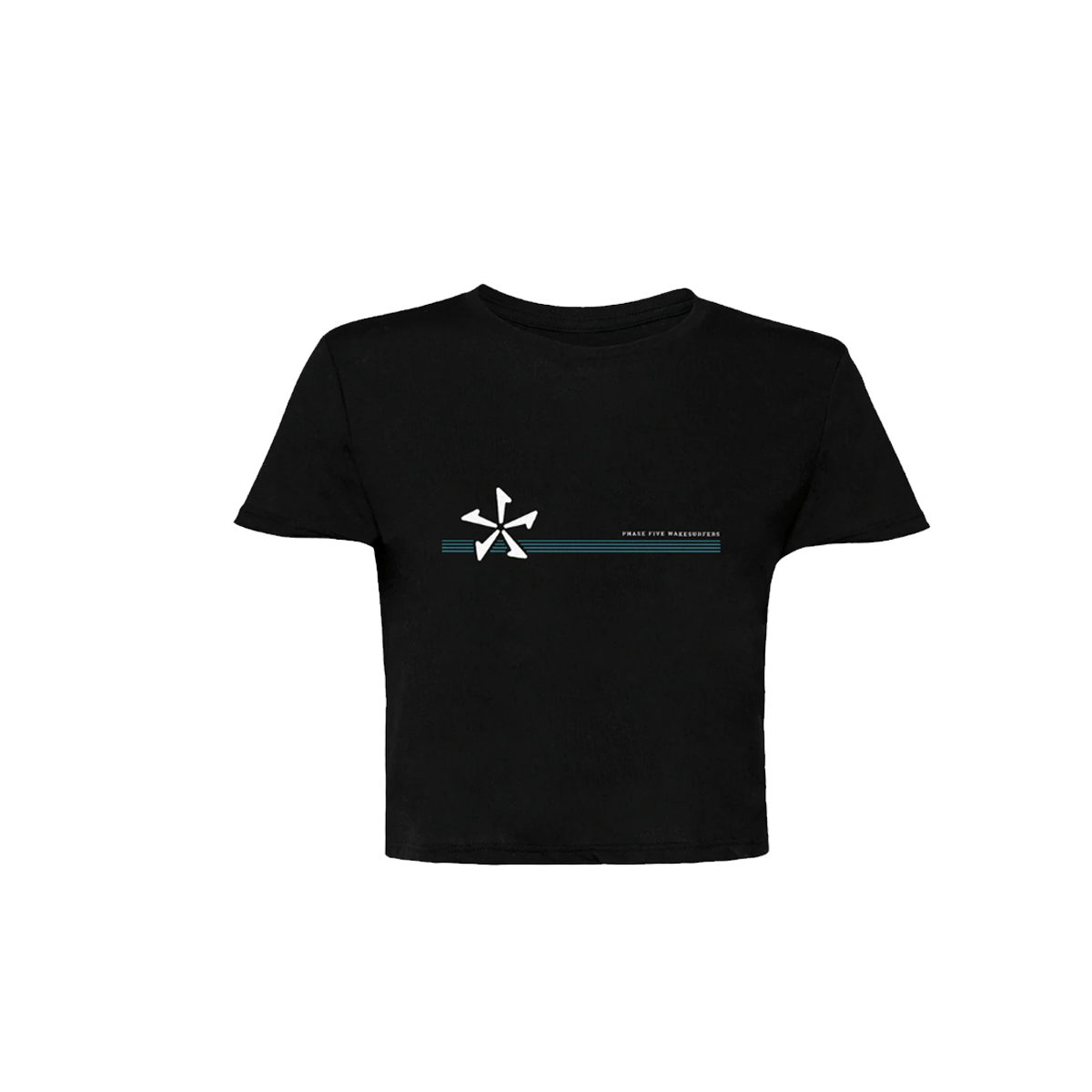 Phase 5 Women's Sunset Crop Tee in Black - BoardCo