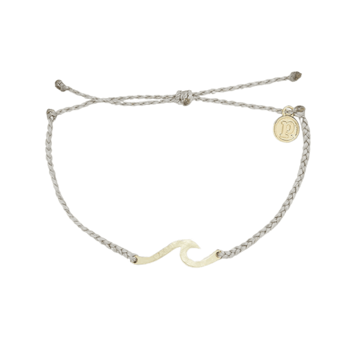 Pura Vida Hammered Wave Gold Bracelet in Light Grey - BoardCo