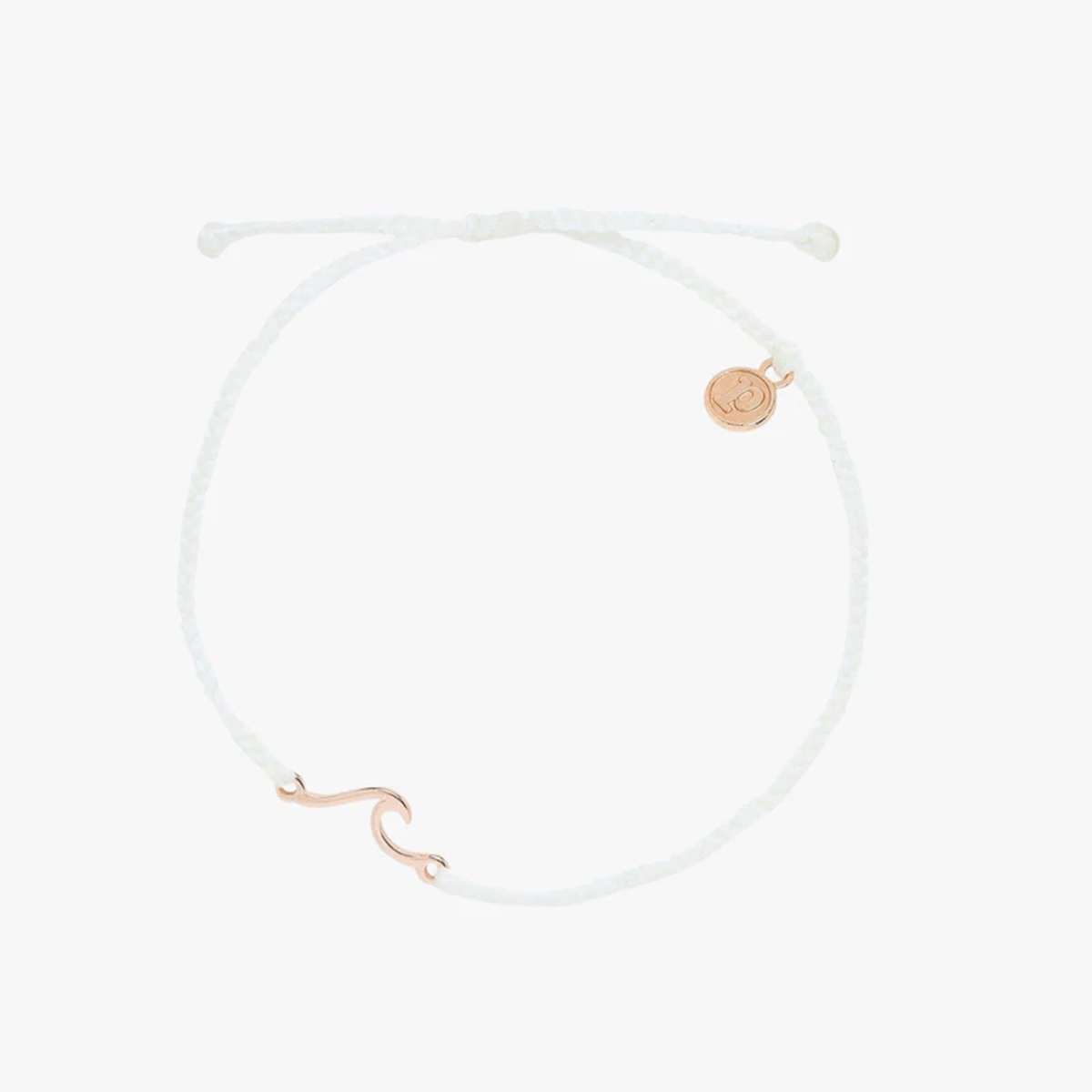 Pura Vida Shoreline Rose Gold Anklet in White - BoardCo