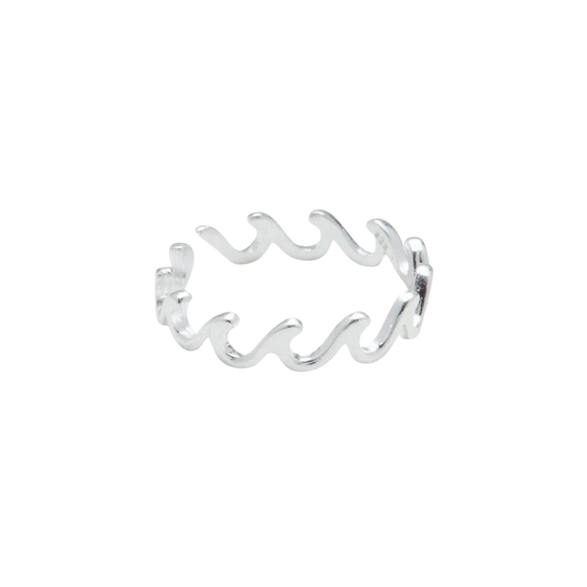 Pura Vida Wave Band Ring in Silver - BoardCo