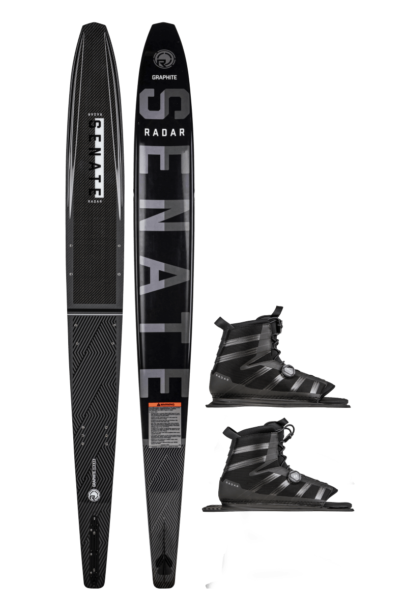 Radar Graphite Senate w/ Double Boa Vector Water Ski Package 2022 - BoardCo