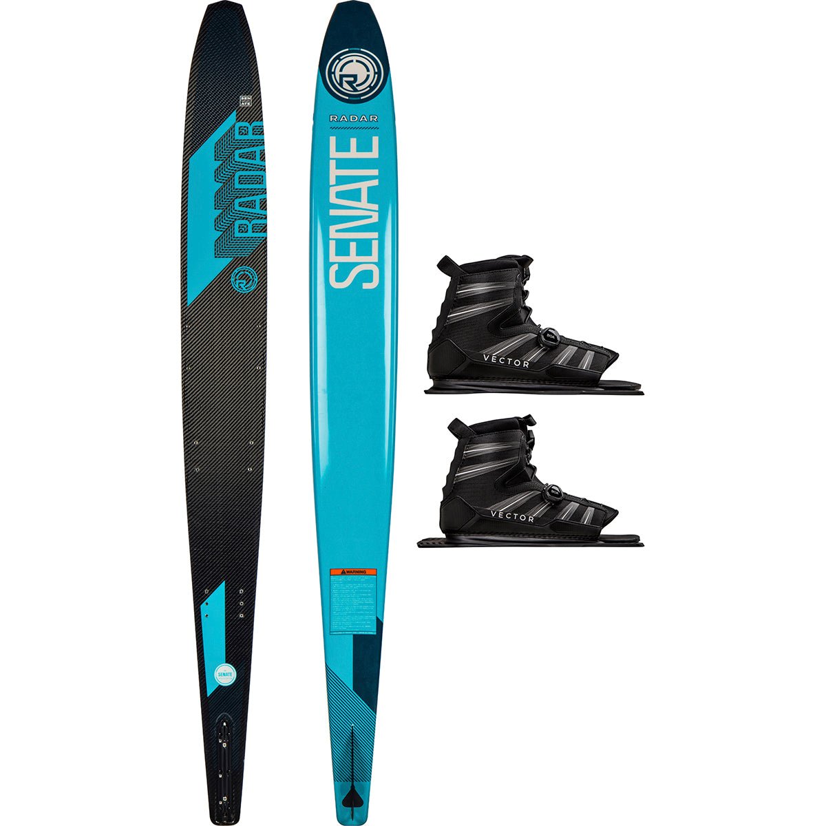 Radar Graphite Senate w/ Double Vector BOA Water Ski Package 2024 - BoardCo