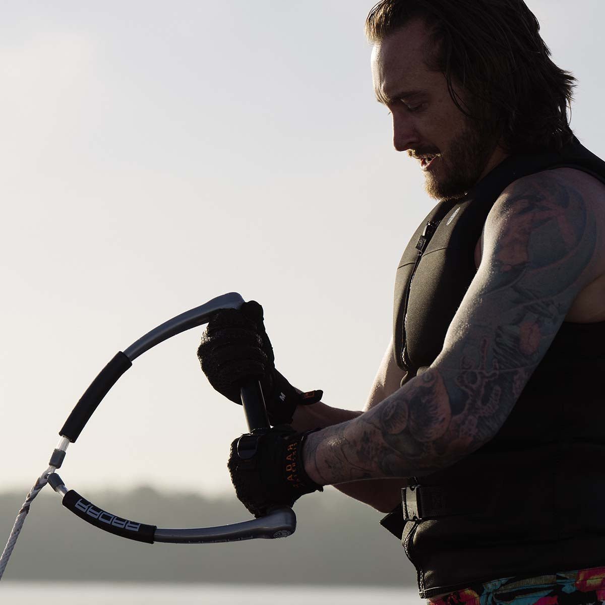 Radar Sure Grip 13 in. Water Ski Handle w/8 Section Mainline - BoardCo