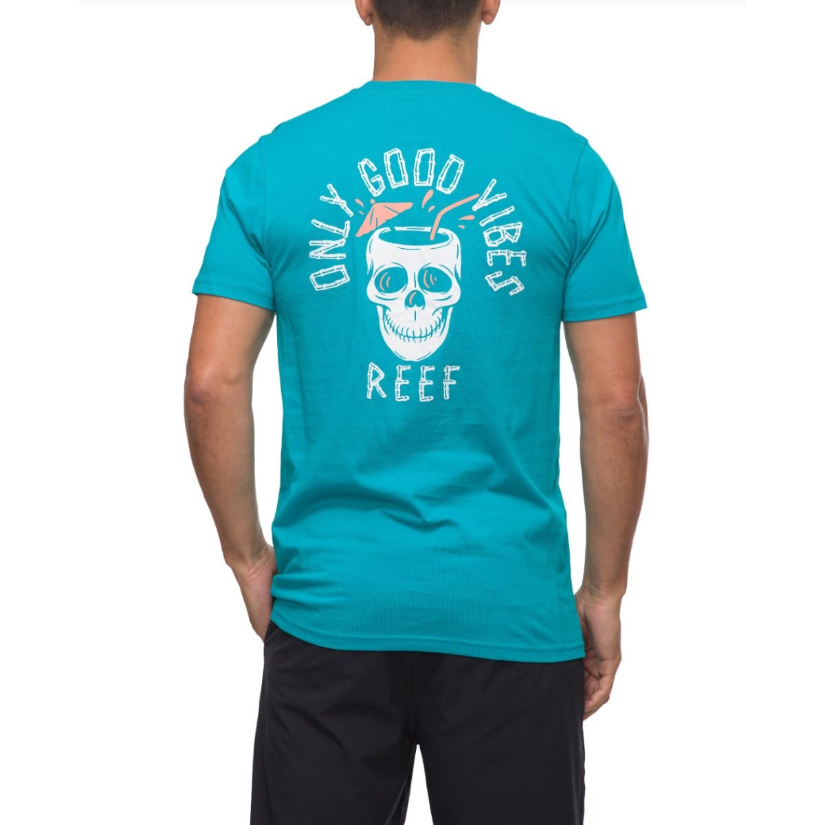 Reef Tropiskull Tee in Tile Blue - BoardCo
