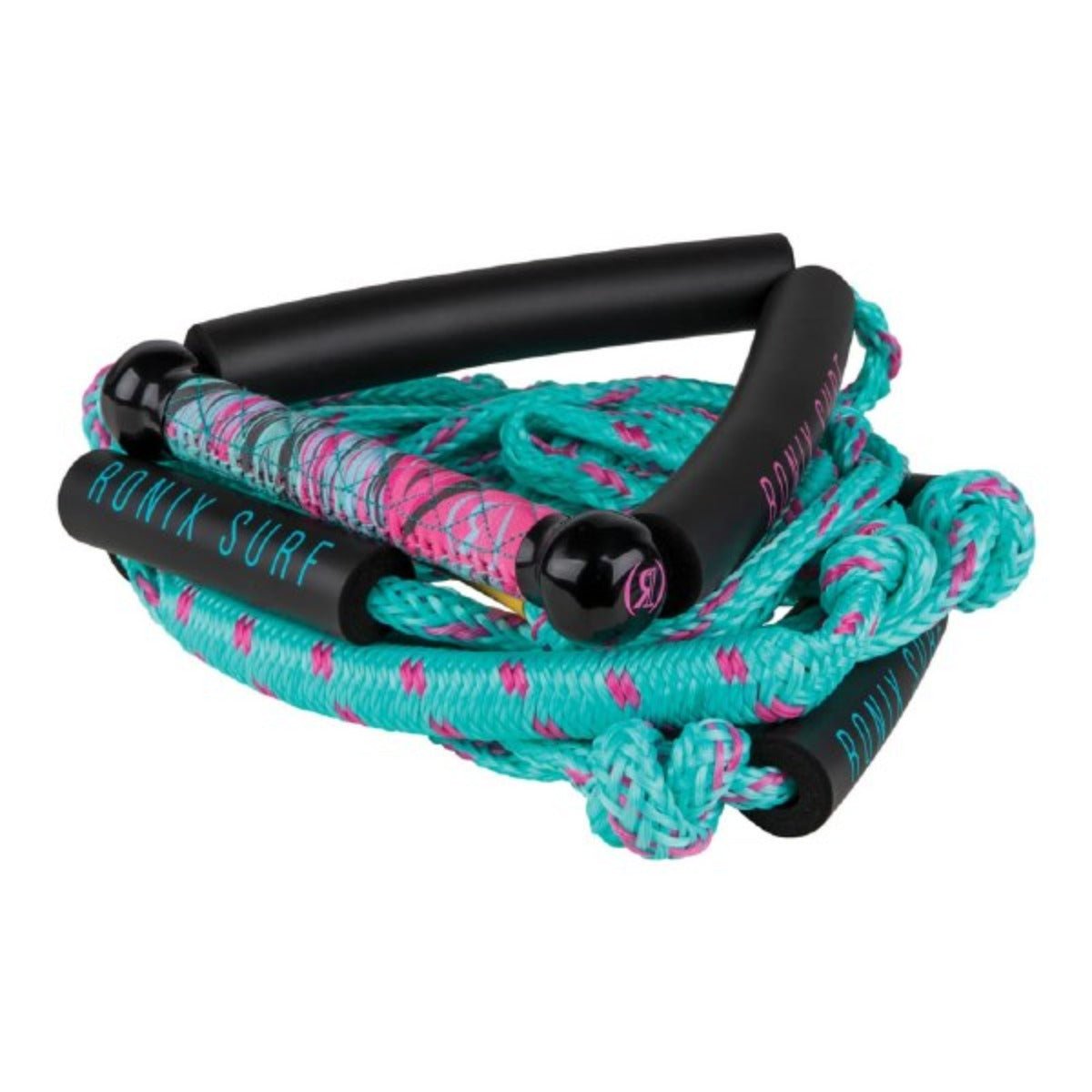 Ronix Women's Bungee 25' Surf Rope w/ 10in. Handle Lycra Grip Pink - BoardCo