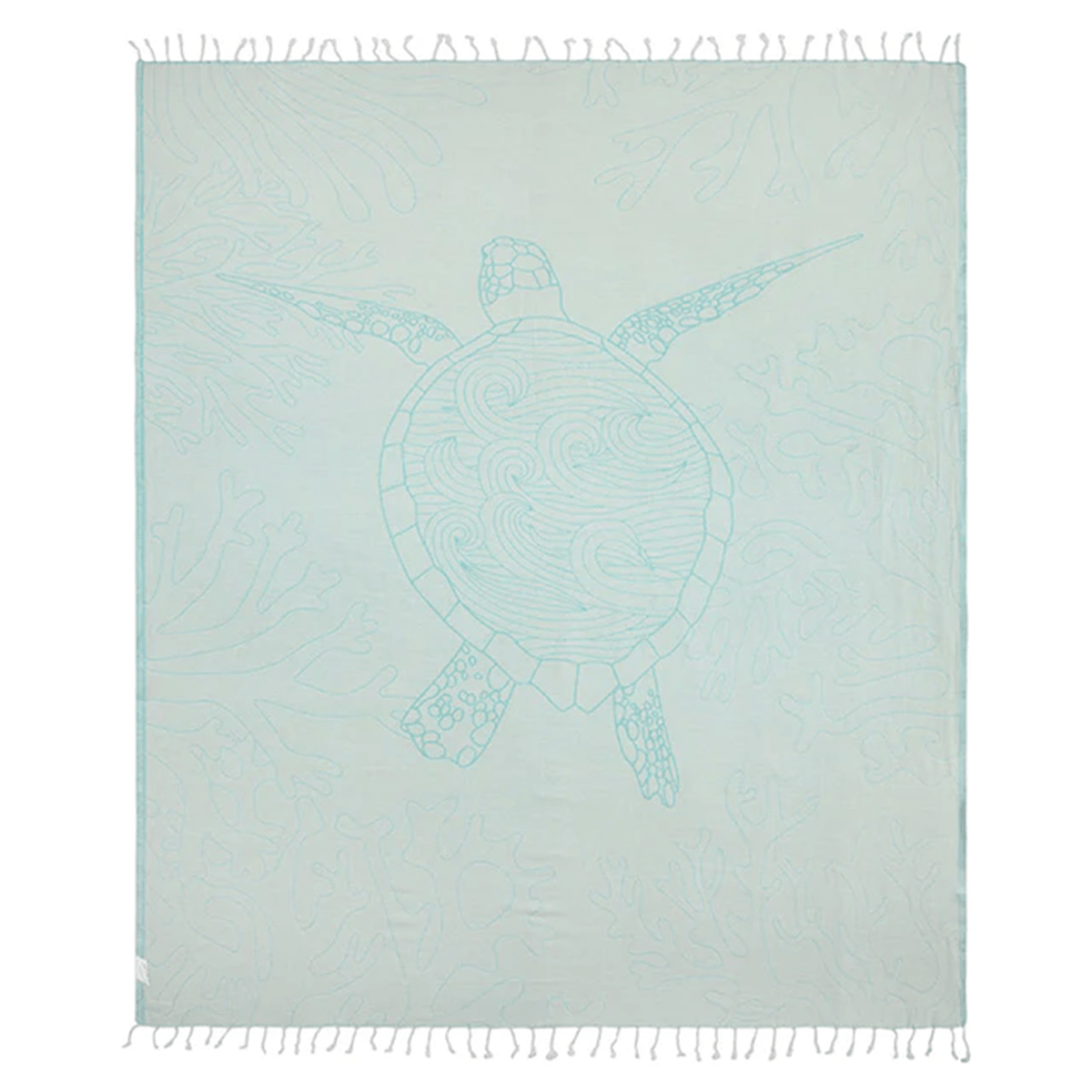 Sand Cloud Turquoise Sea Turtle Reef Large Beach Towel - BoardCo
