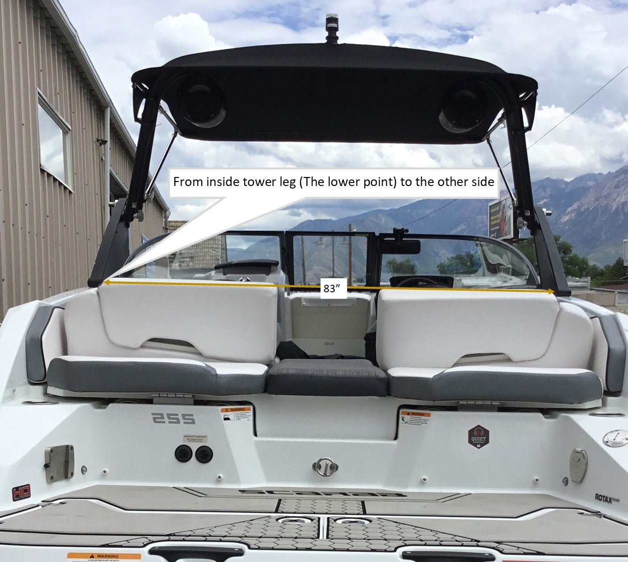 Scarab 255 Folding Canopy top - BoardCo