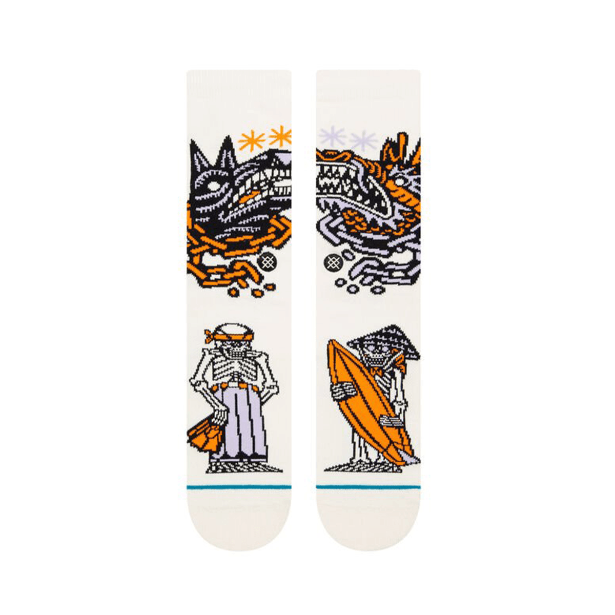 Stance DJ Clash Socks in Off White - BoardCo