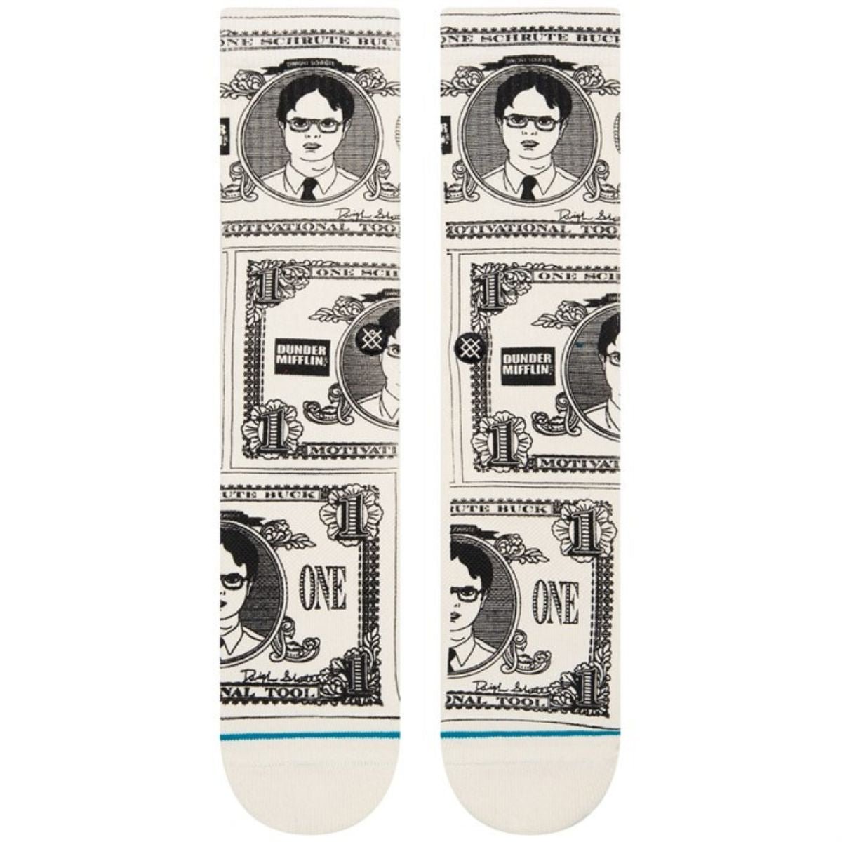 Stance Schrute Bucks Socks in Off White - BoardCo