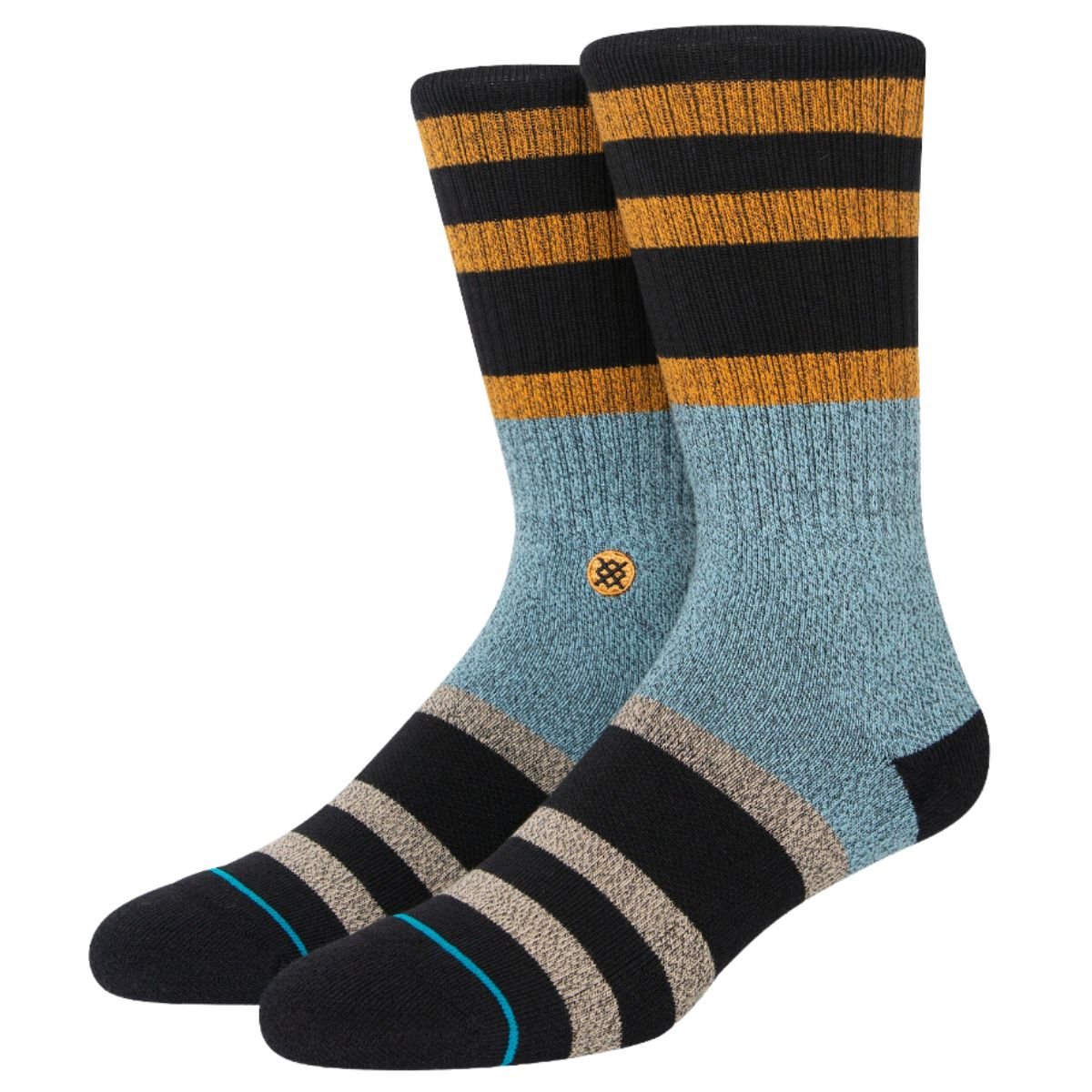 Stance Staggered Socks in Washed Black - BoardCo