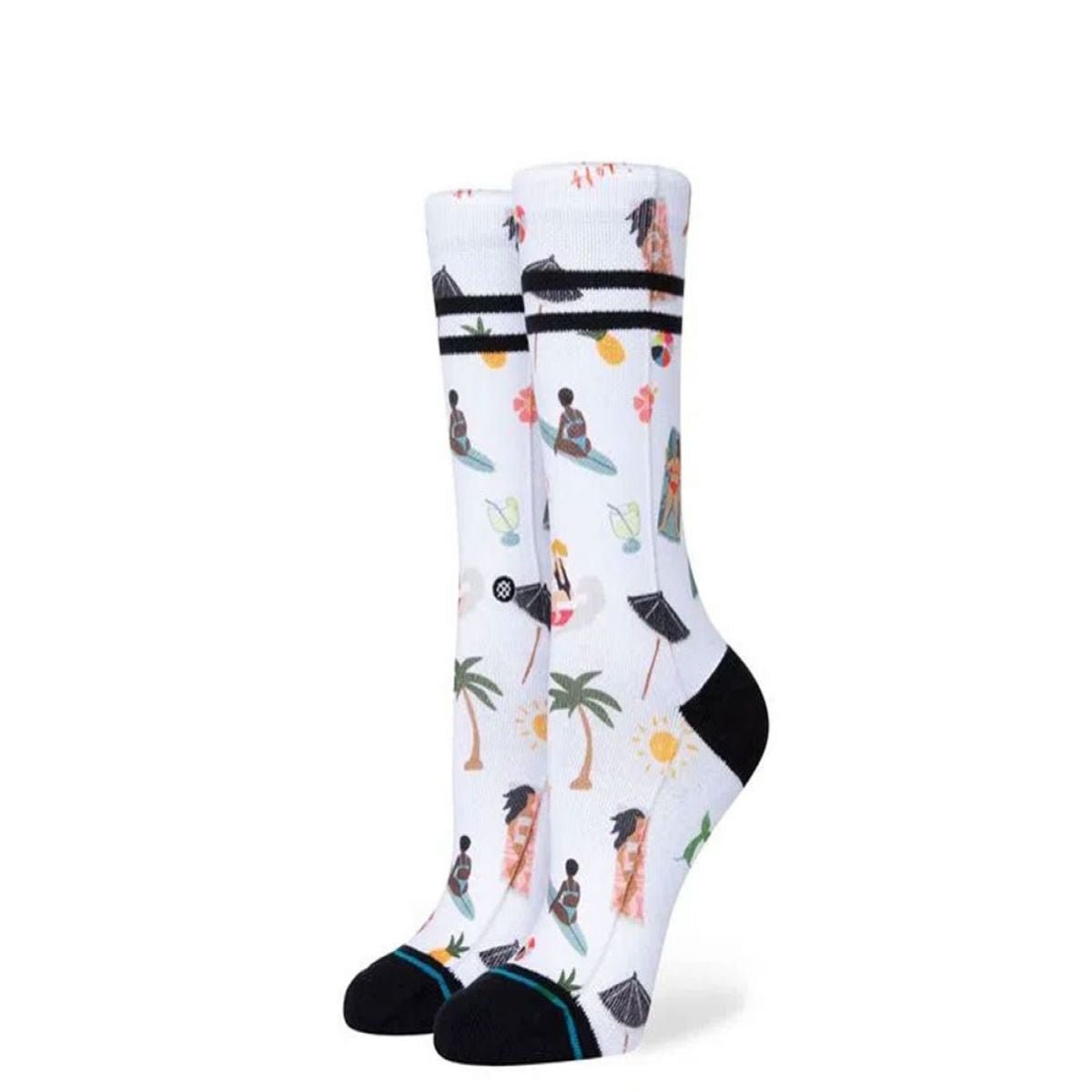 Stance Too Hot Socks In White - BoardCo