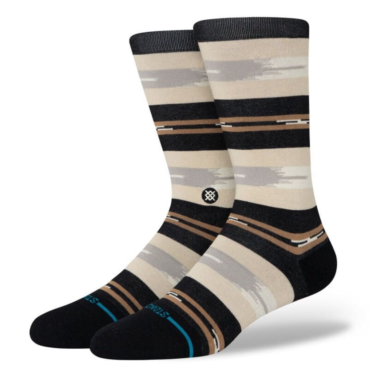 Stance Trail Bound Crew Socks in Black - BoardCo