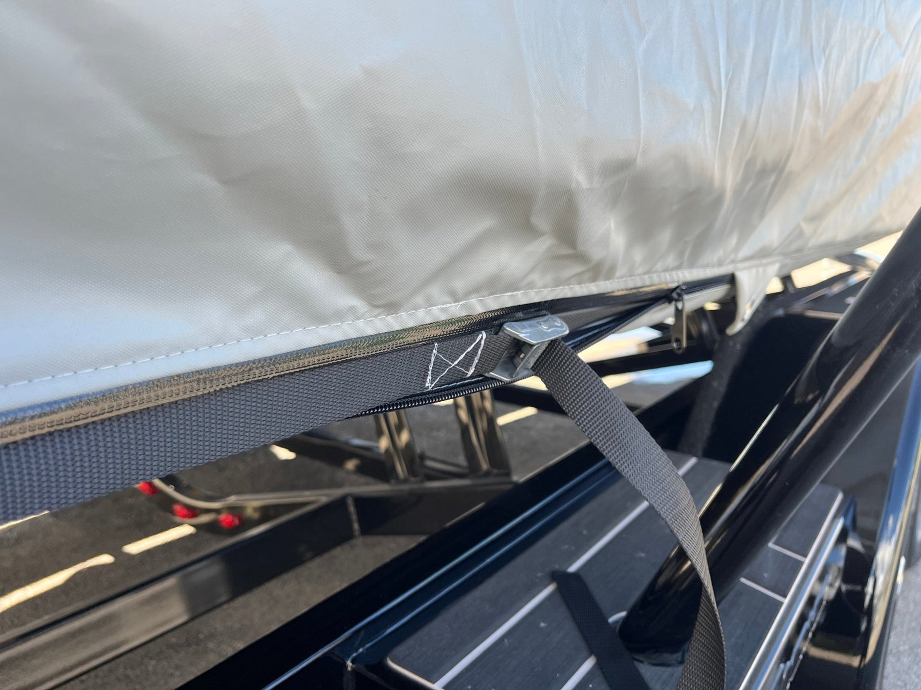Supreme S240 With Battle Tower and FCT Bimini, Double Up Storage Cover - BoardCo