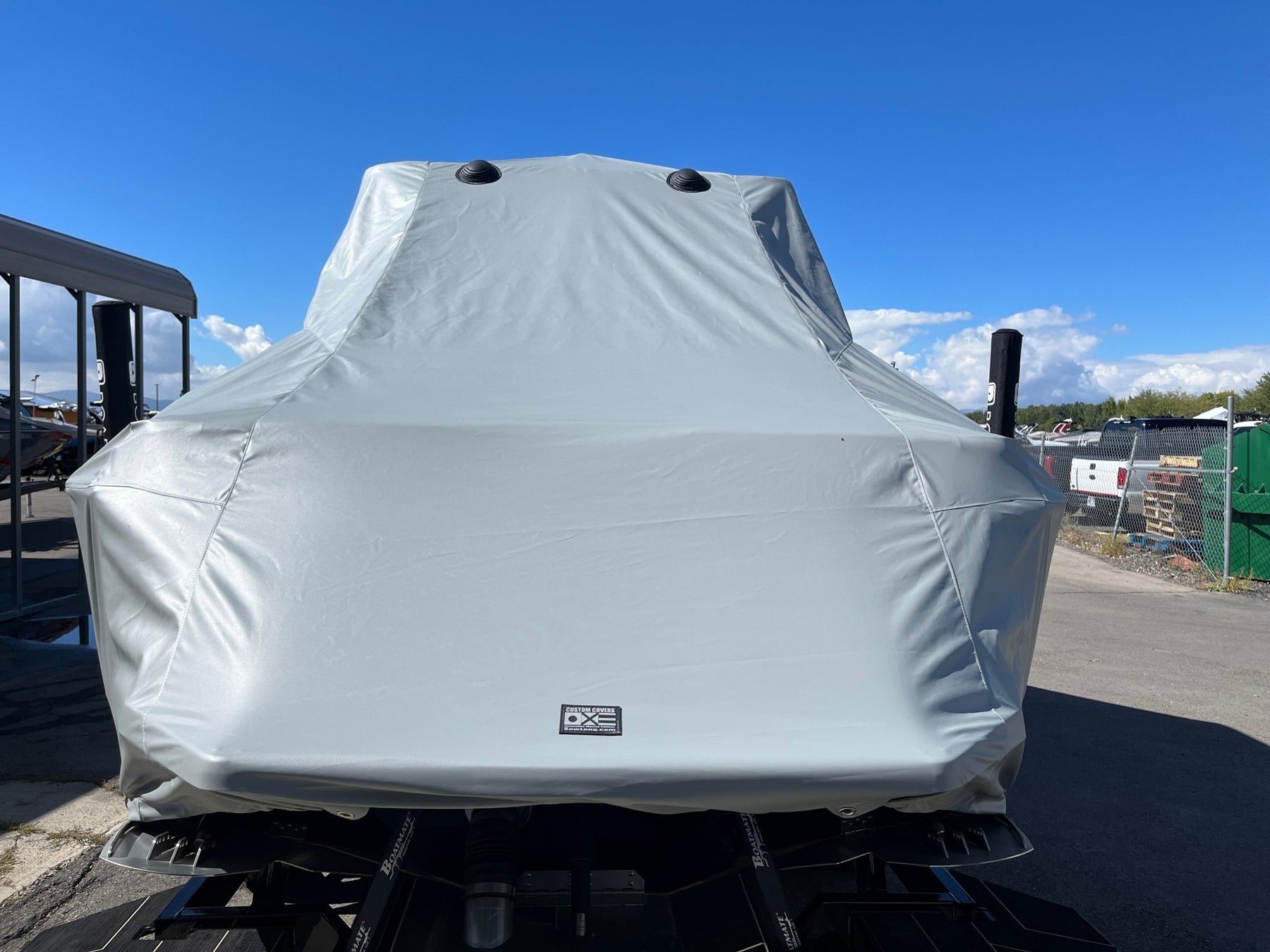 Supreme S240 With Battle Tower and FCT Bimini, Double Up Storage Cover - BoardCo