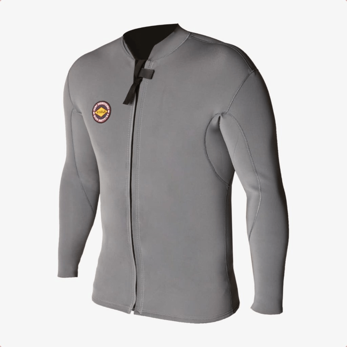 Vissla 2mm Solid Sets Front Zip Jacket in Grey - BoardCo