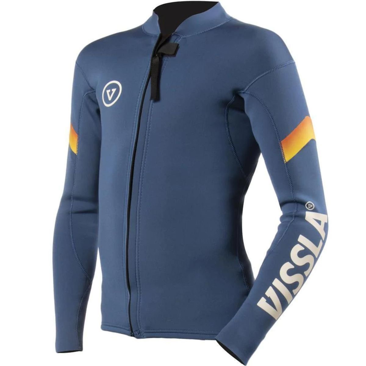 Vissla 7 Seas Boys Raditude 2mm Front Zip Wetsuit Jacket in Harbor Blue - BoardCo