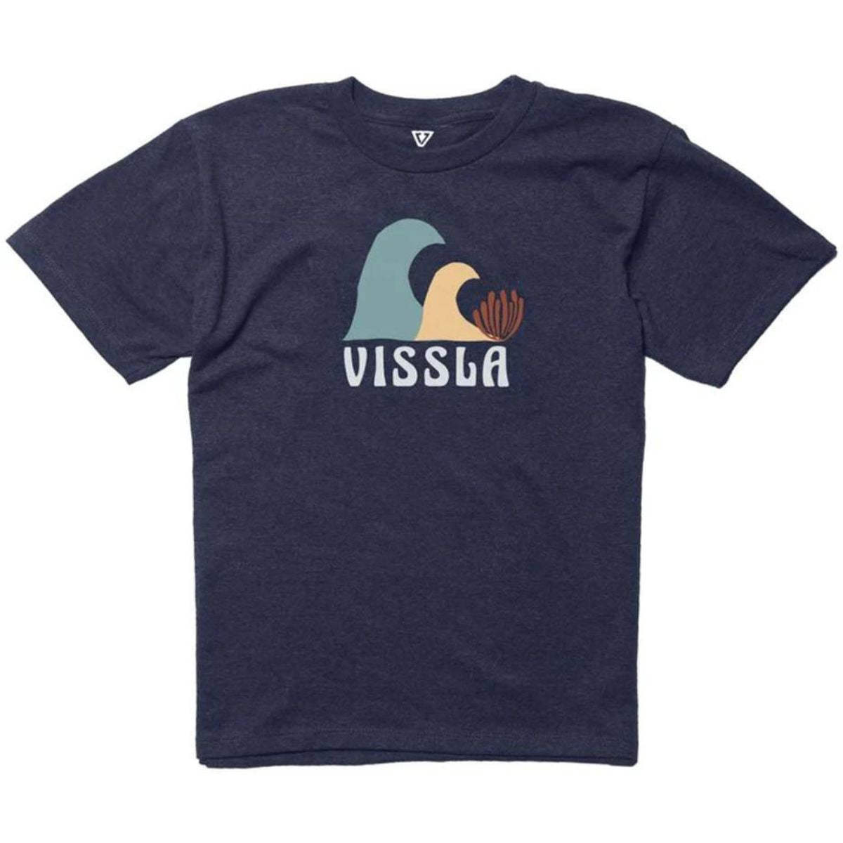 Vissla Isle Kids Tee in Navy Heather - BoardCo
