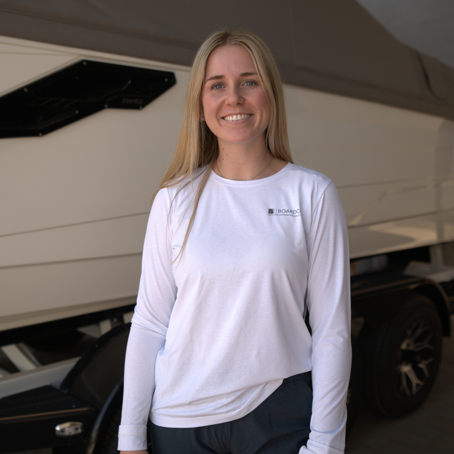 Anetik BoardCo Breeze Tech Long Sleeve in White Heathered