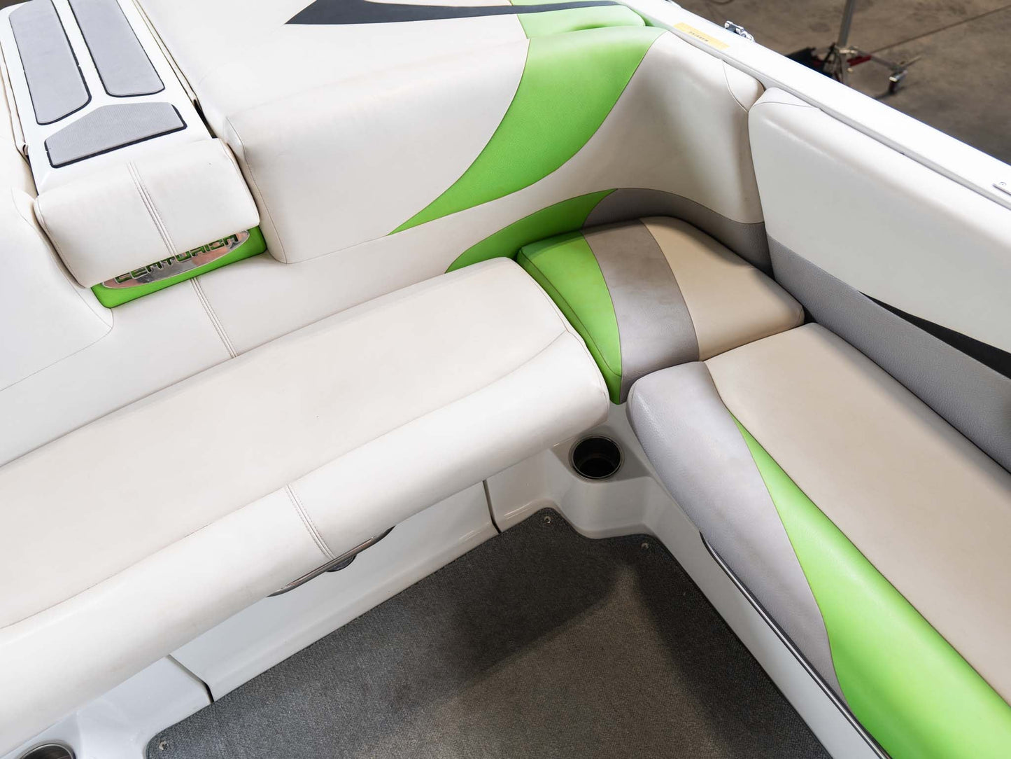 2014 Centurion Enzo SV244 - White / Black / Green - BoardCo Boats
