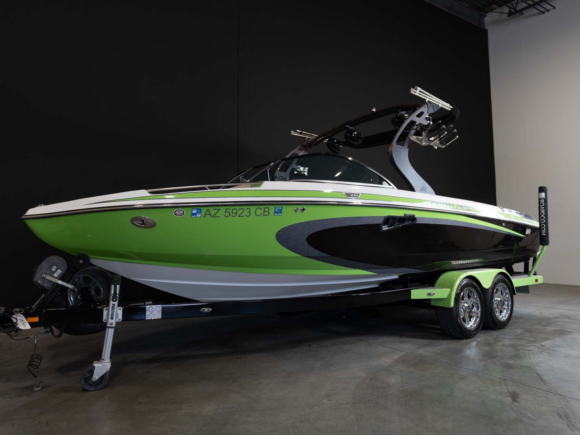 2014 Centurion Enzo SV244 - White / Black / Green - BoardCo Boats