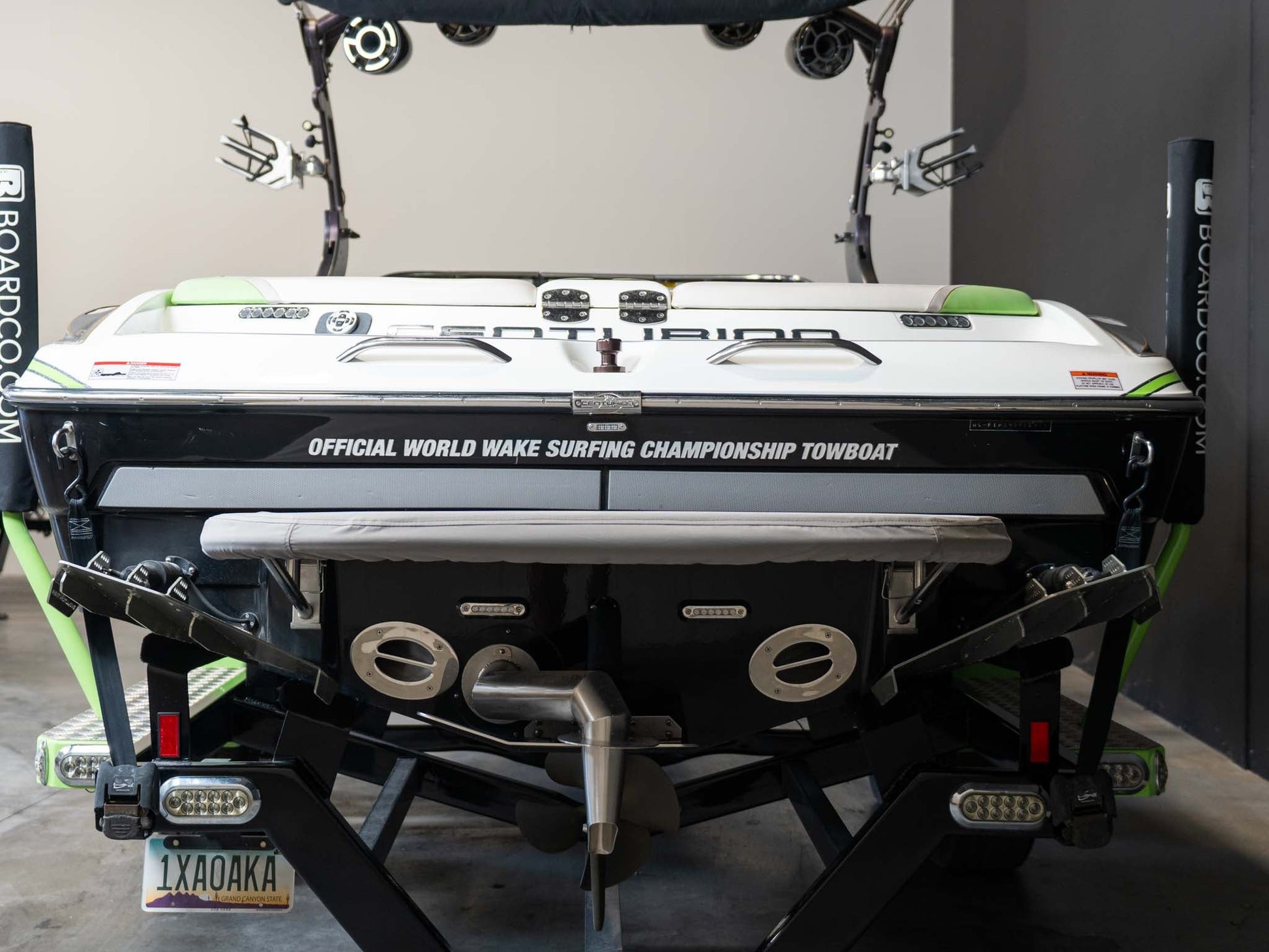 2014 Centurion Enzo SV244 - White / Black / Green - BoardCo Boats
