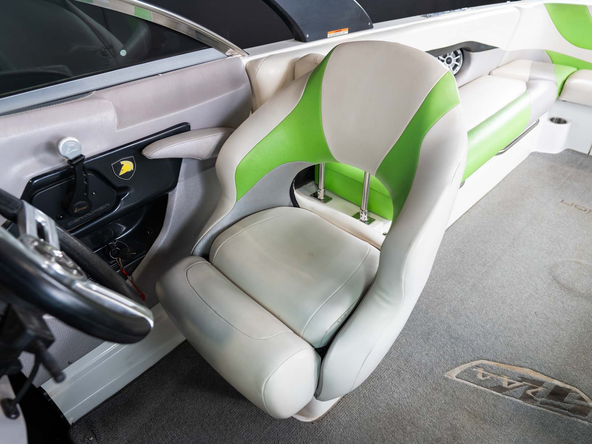 2014 Centurion Enzo SV244 - White / Black / Green - BoardCo Boats