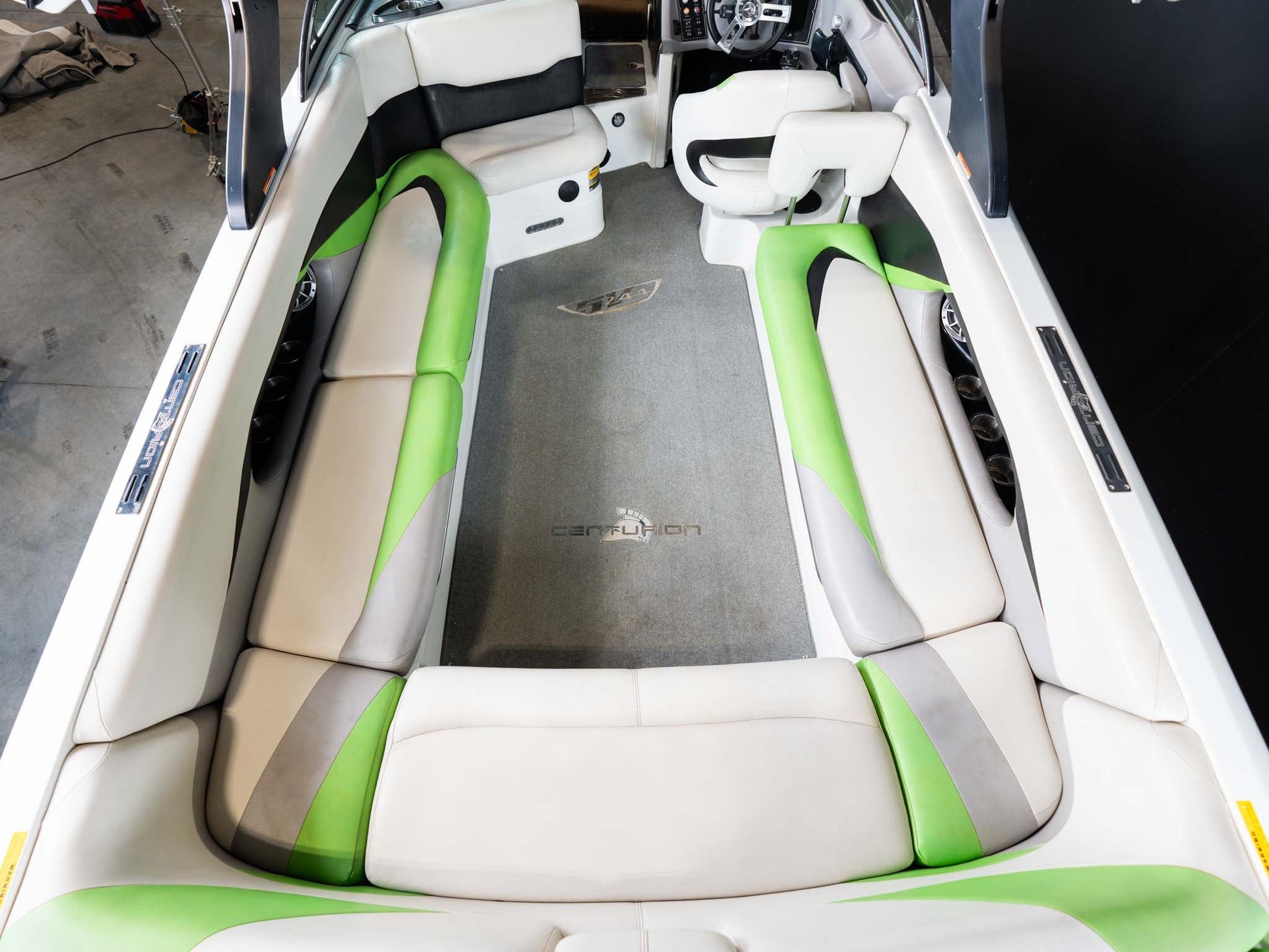 2014 Centurion Enzo SV244 - White / Black / Green - BoardCo Boats