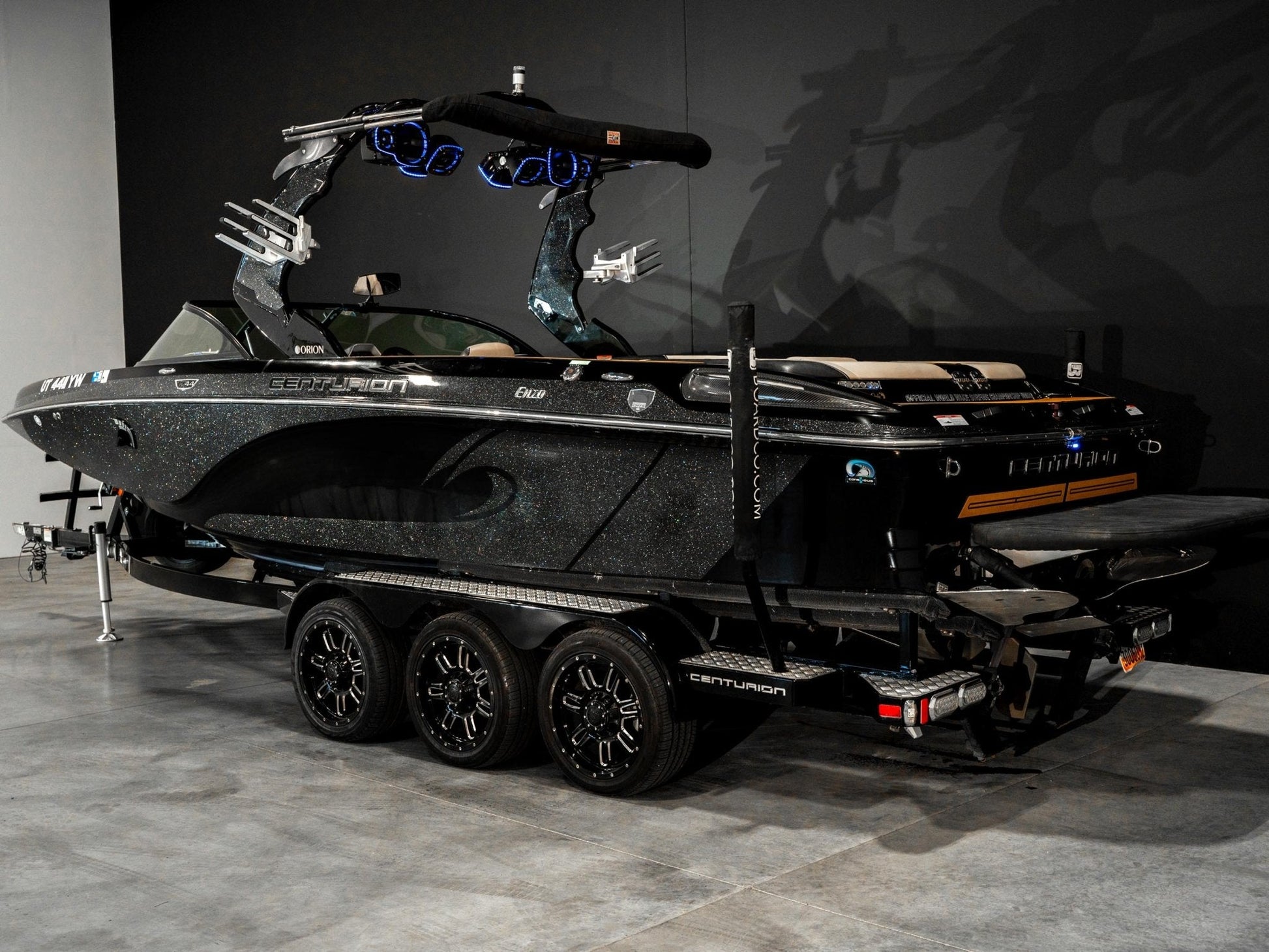 2016 Centurion FS44 - Onyx Black / Black Flake - BoardCo Boats