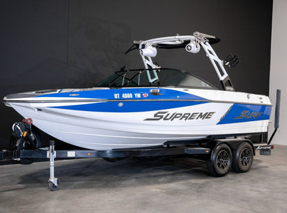 2016 Supreme S211 - White - Blue - BoardCo Boats
