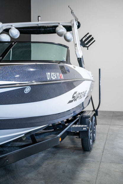 2017 Supreme S238 Gun Metal Flake White - BoardCo Boats