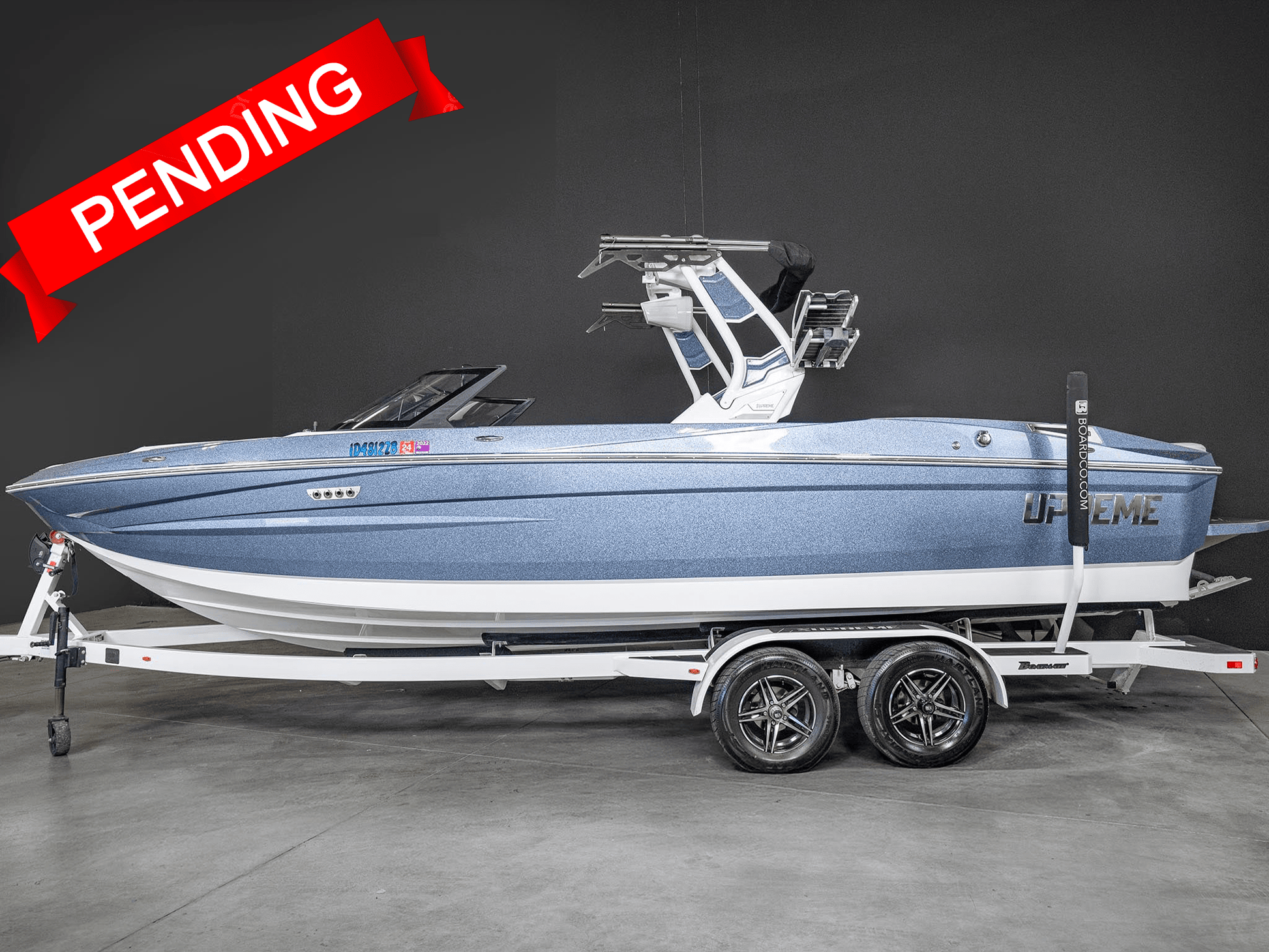 2022 Supreme S240 - Steel Blue / White - BoardCo Boats