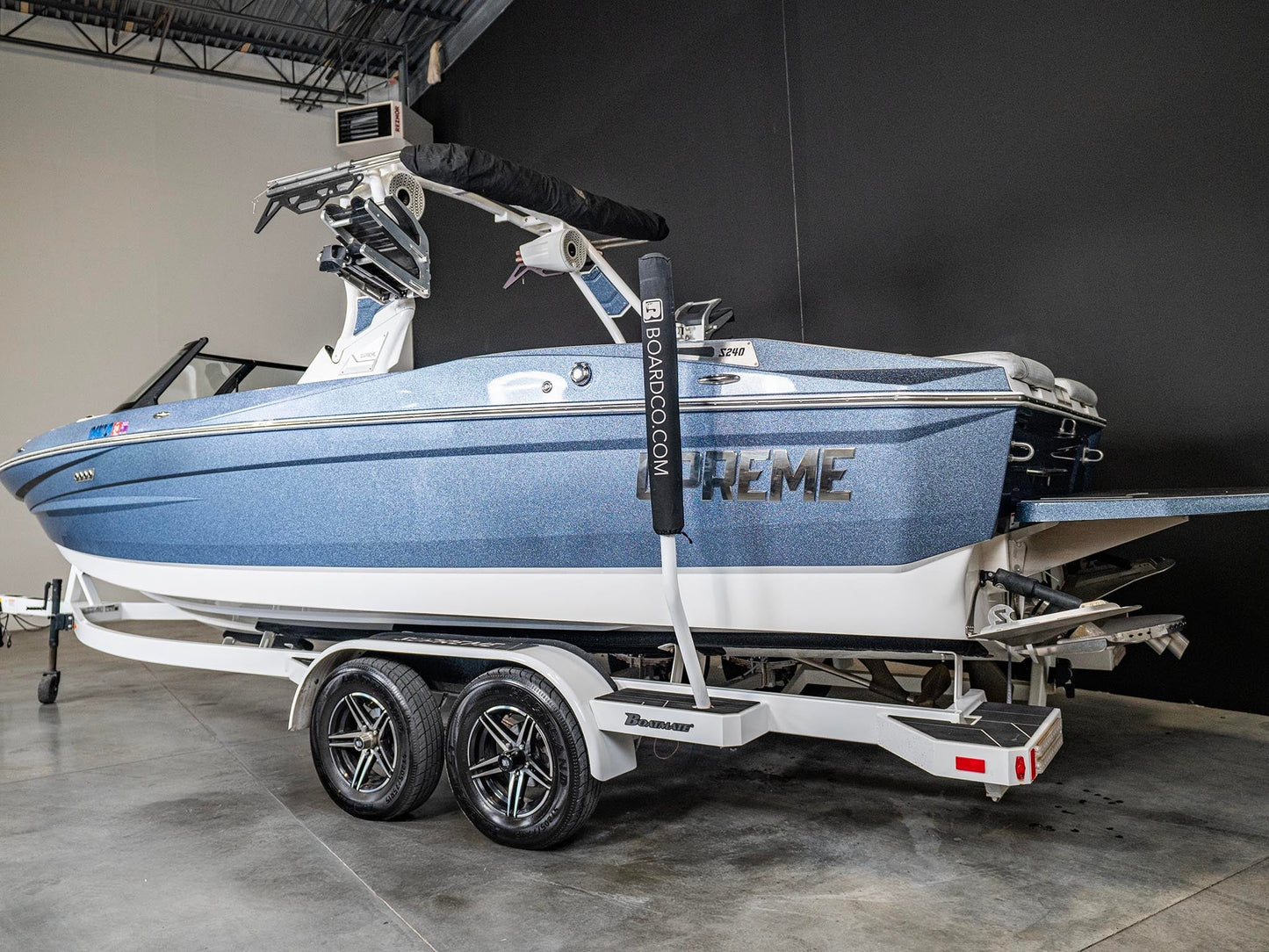 2022 Supreme S240 - Steel Blue / White - BoardCo Boats