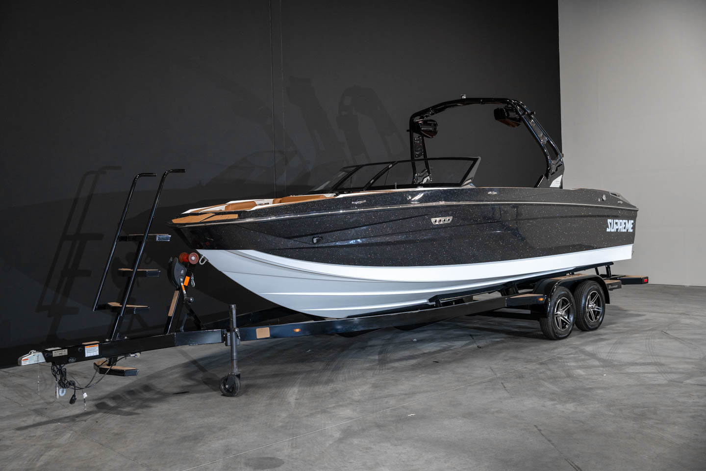2023 Supreme S240 - Black Metal Flake / White - BoardCo
