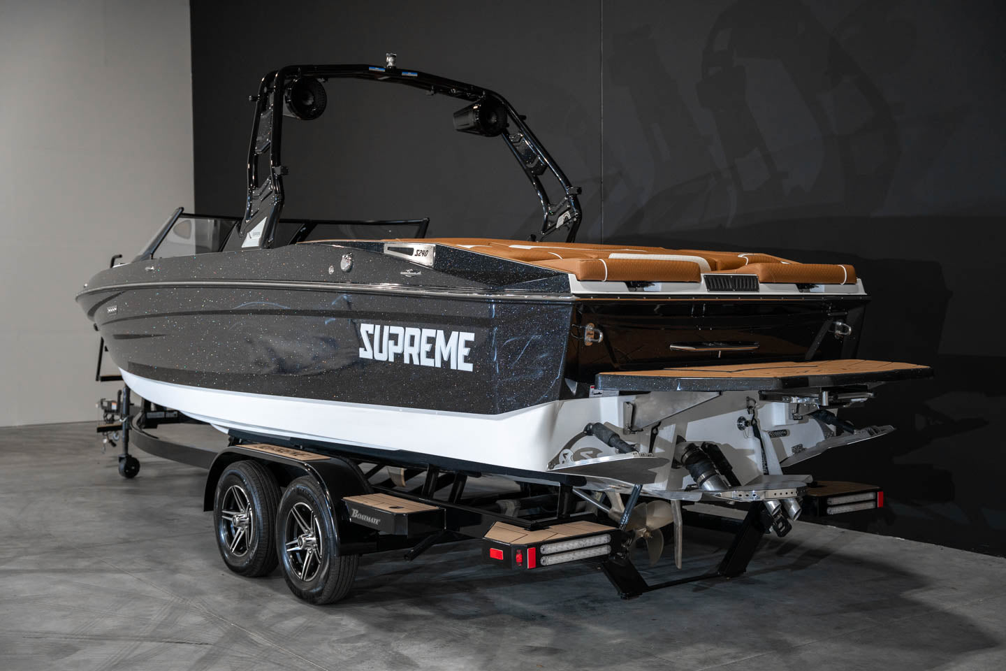 2023 Supreme S240 - Black Metal Flake / White - BoardCo