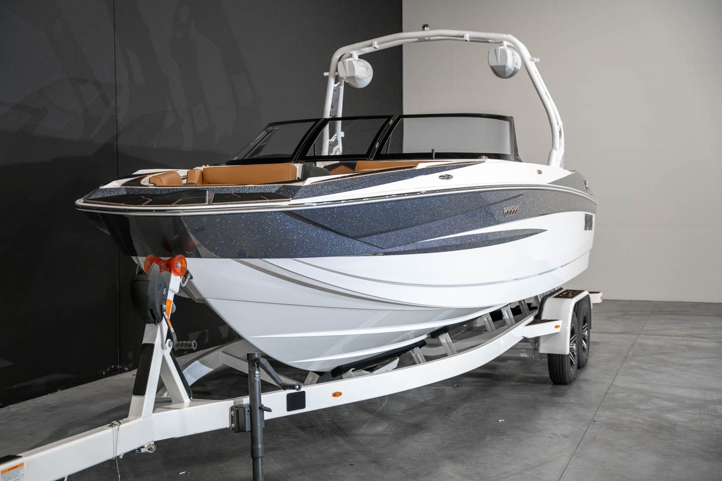 2023 Supreme S240 Gunmetal Flake / White - BoardCo Boats