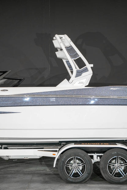 2023 Supreme S240 Gunmetal Flake / White - BoardCo Boats