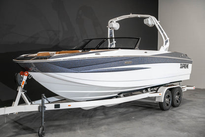 2023 Supreme S240 Gunmetal Flake / White - BoardCo Boats