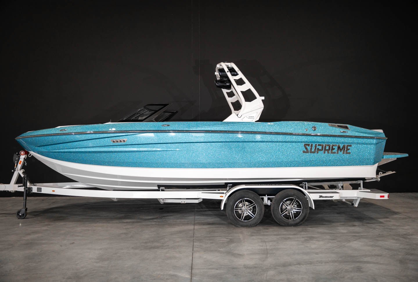2023 Supreme S240 - Sky Blue Metal Flake / White - BoardCo