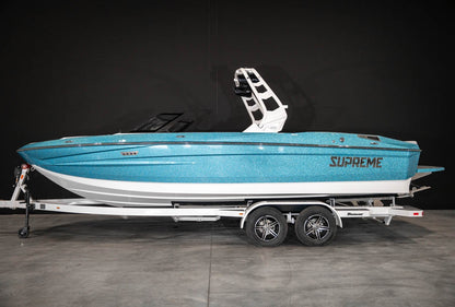 2023 Supreme S240 - Sky Blue Metal Flake / White - BoardCo