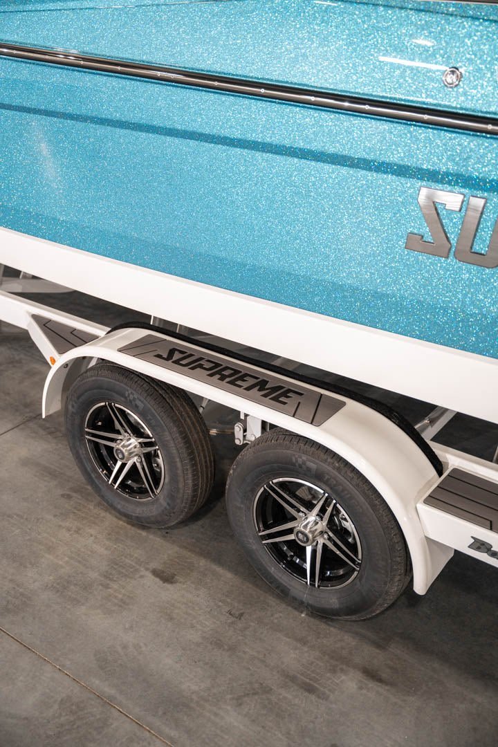 2023 Supreme S240 - Sky Blue Metal Flake / White - BoardCo