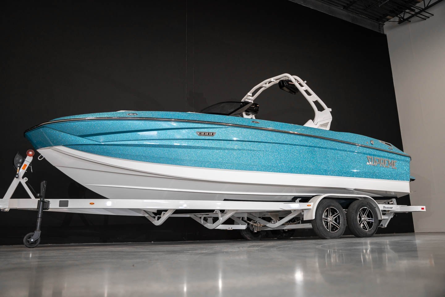 2023 Supreme S240 - Sky Blue Metal Flake / White - BoardCo