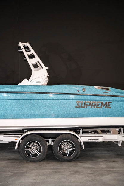 2023 Supreme S240 - Sky Blue Metal Flake / White - BoardCo