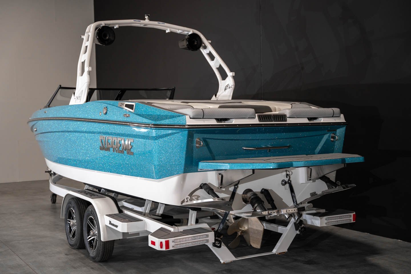 2023 Supreme S240 - Sky Blue Metal Flake / White - BoardCo