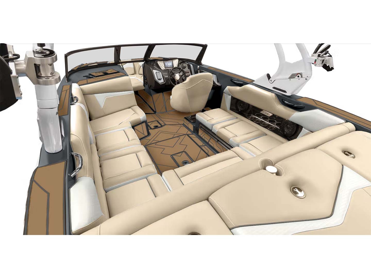 2024 Supreme S220 - Charcoal / White - BoardCo Boats