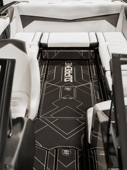2024 Supreme S240 - Onyx Black / Bahama Blue Flake - BoardCo Boats